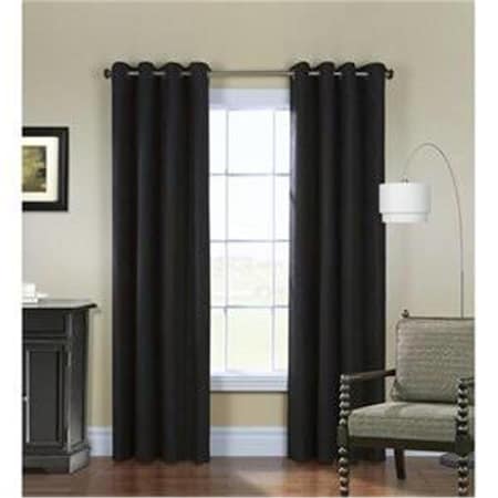 Kd 84 in. Thermaplus Navar Grommet Top Panel Curtain - Black KD3288214